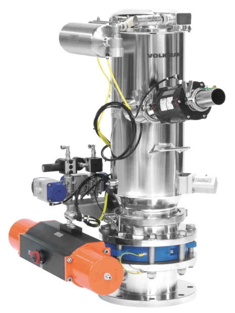 INEX vacuümtransporteur met inertisering door spoeling van het stortgoed met een beschermgas zoals stikstof of argon.