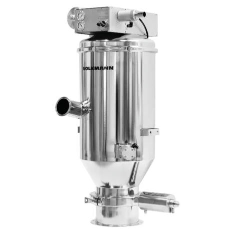 PPC farmaceutische vacuümtransportband voor hoge eisen aan hygiëne en eenvoudige reiniging. Onder andere gebruikt in de farmaceutische industrie en voor de verwerking van pigmenten.