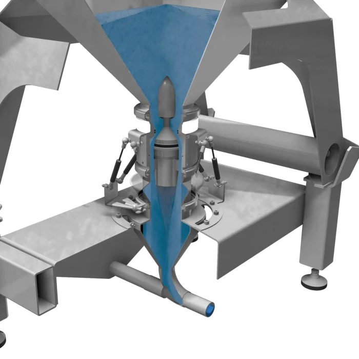VIAS-Ventil, Kupplungsstücke verbunden und Ventil geöffnet
