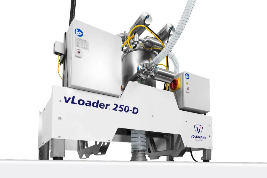 vLoader 250 zur automatischen Befüllung von 3D-Druckern mit Metallpulver