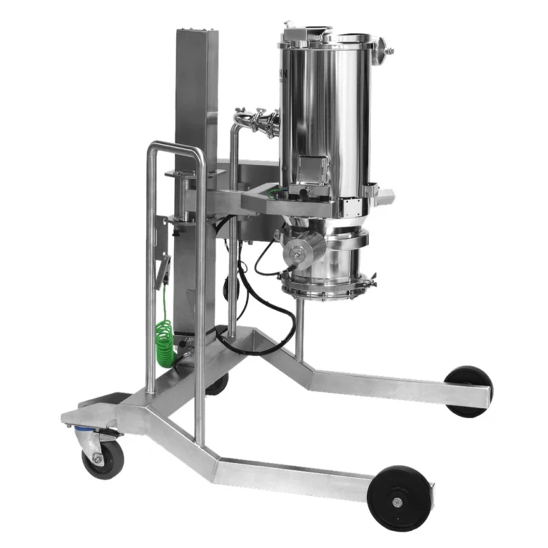 mobile lifting column for vacuum conveyor