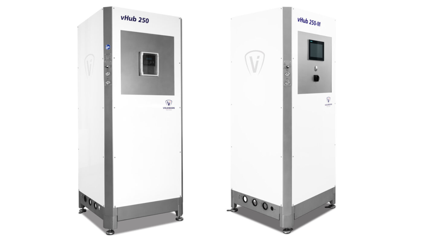 vHub 250 e.g. as a buffer container between depowdering and powder reprocessing (PowTReX)